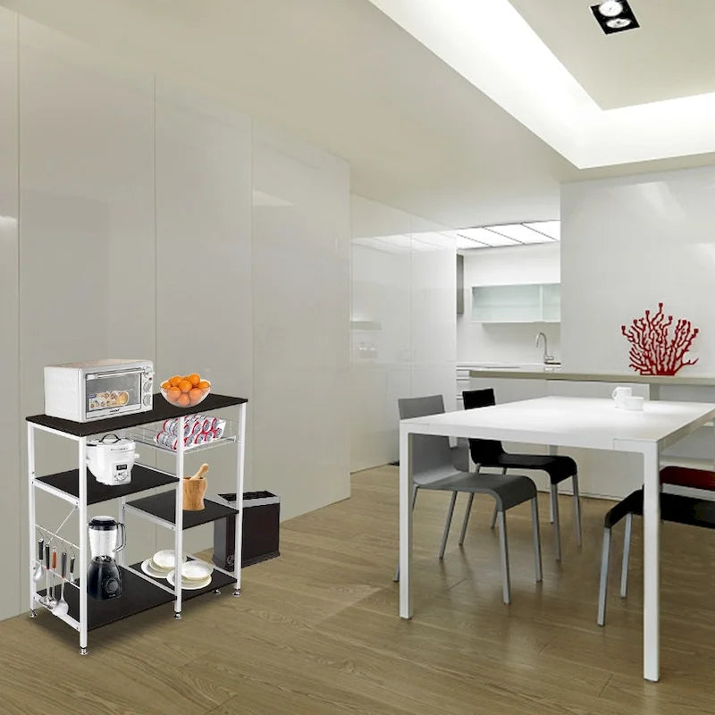 35.5 Kitchen Baker's Rack 3-Tier Microwave Stand Dark Brown