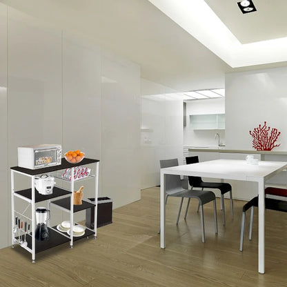 35.5 Kitchen Baker's Rack 3-Tier Microwave Stand Dark Brown