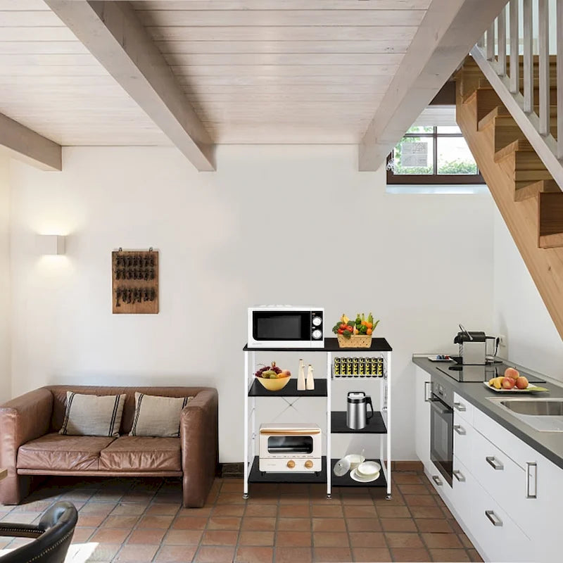 35.5 Kitchen Baker's Rack 3-Tier Microwave Stand Dark Brown