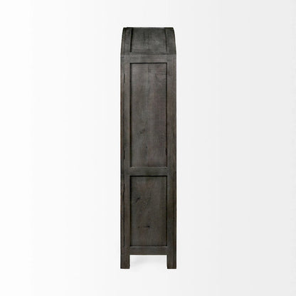 Barrett Dark Grey Solid Wood Display Cabinet