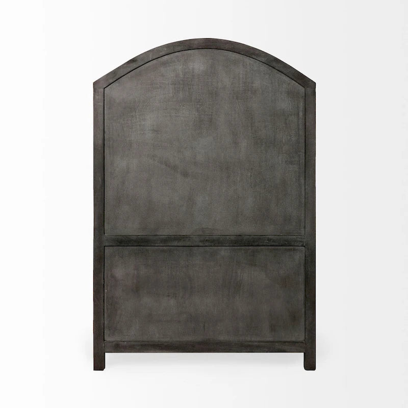 Barrett Dark Grey Solid Wood Display Cabinet