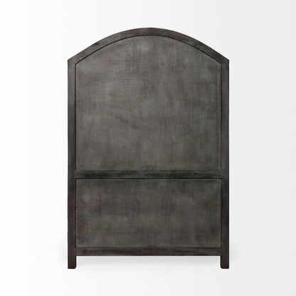 Barrett Dark Grey Solid Wood Display Cabinet
