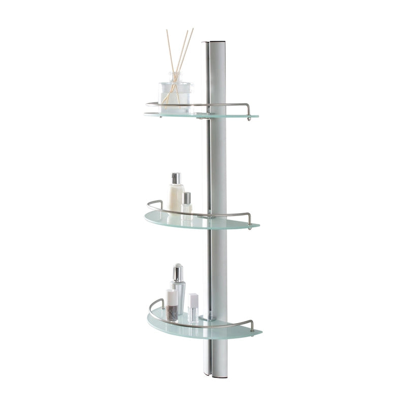 Organize It All 3 Tier Half Moon Glass Shelf - 11.5x6.7x30.5