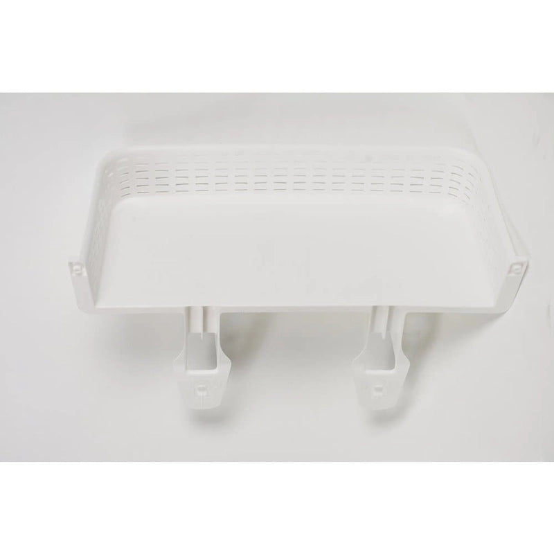 White Rattan Plastic Above-toilet Bathroom Space Saver Shelf