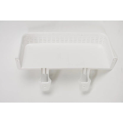 White Rattan Plastic Above-toilet Bathroom Space Saver Shelf