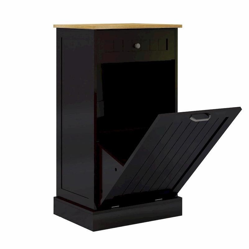 1-Drawer, 1-Compartment Tilt-Out Trash Cabinet - Kitchen Trash Cabinet