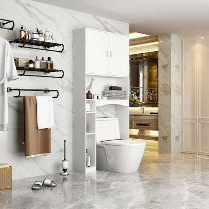 Over The Toilet Cabinet, Double Door Bathroom Storage Organizer - 31.5x70.9