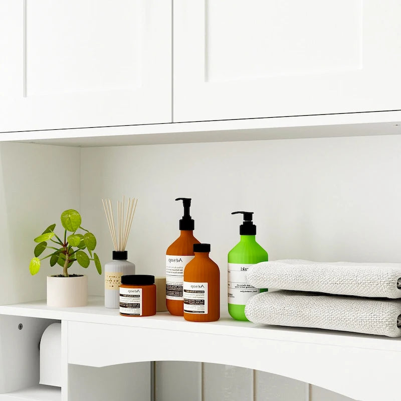 Over The Toilet Cabinet, Double Door Bathroom Storage Organizer - 31.5x70.9