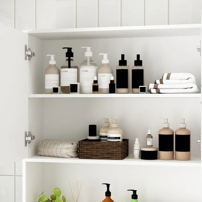 Over The Toilet Cabinet, Double Door Bathroom Storage Organizer - 31.5x70.9