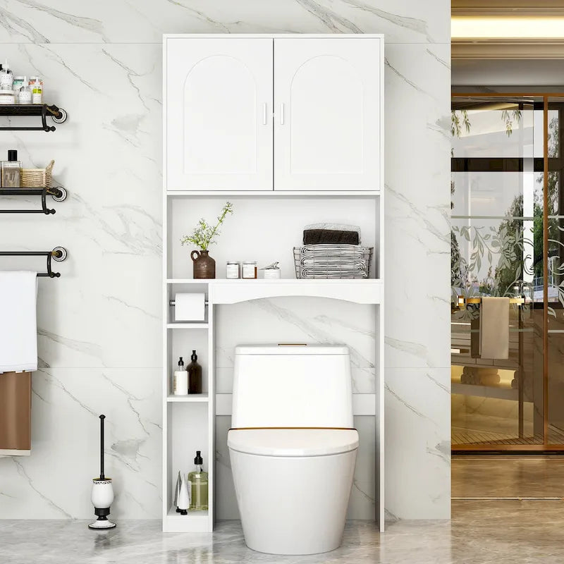 Over The Toilet Cabinet, Double Door Bathroom Storage Organizer - 31.5x70.9