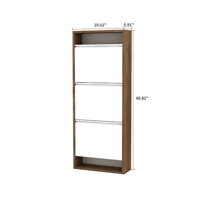 Modern Farmhouse Style Freestanding Shoe Storage Cabinet