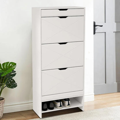 Stylish Minimalist Freestanding Shoe Storage Cabinet