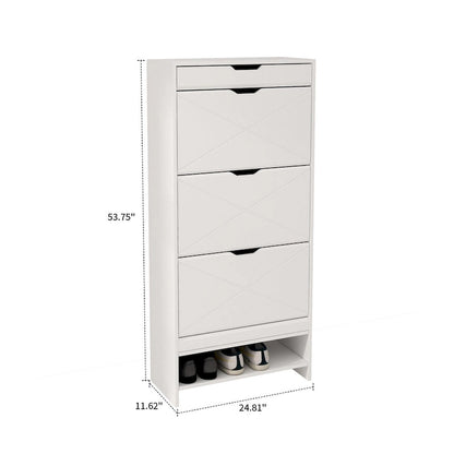 Stylish Minimalist Freestanding Shoe Storage Cabinet