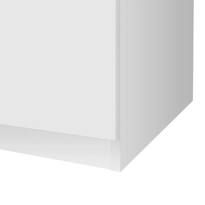 High Gloss White Shoe Cabinet with LED Light and Adjustable Shelves