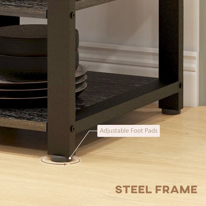 Industrial Baker's Rack with Power Outlet and LED Lights, Storage