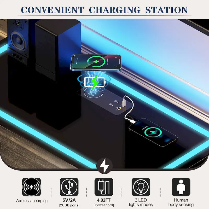 31.5 Wide Sideboard With Led Light - N/A