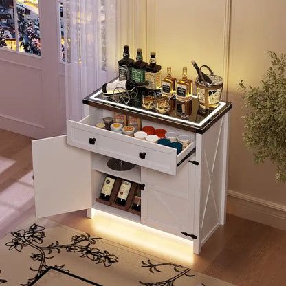 31.5 Wide Sideboard With Led Light - N/A