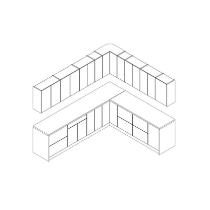 Kitchen Modern Collection Black Color Base Size 10x8,5Ft Wide - 102x120