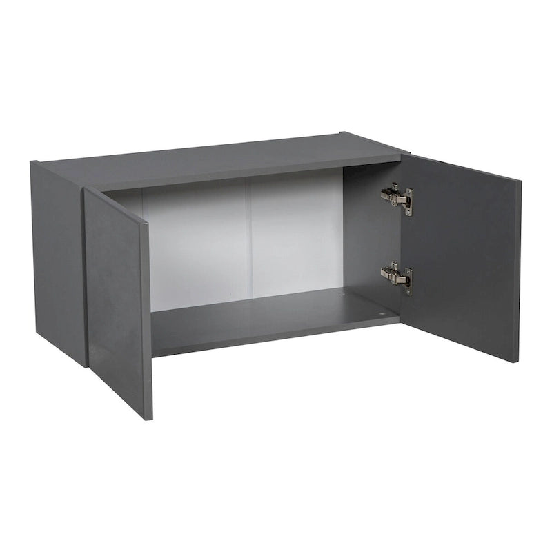 24 x 18 Wall Cabinet-Double Door-Grey - 24 x 18 x 12