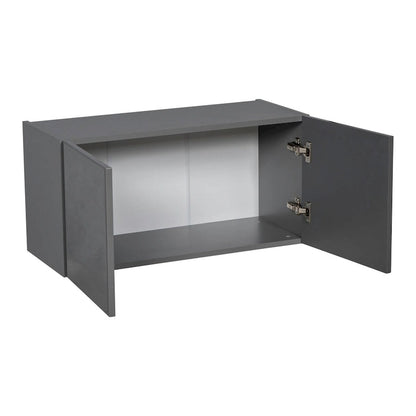 24 x 18 Wall Cabinet-Double Door-Grey - 24 x 18 x 12