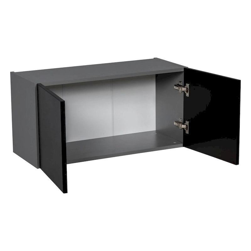 24 x 18 Wall Cabinet-Double Door-Grey - 24 x 18 x 12