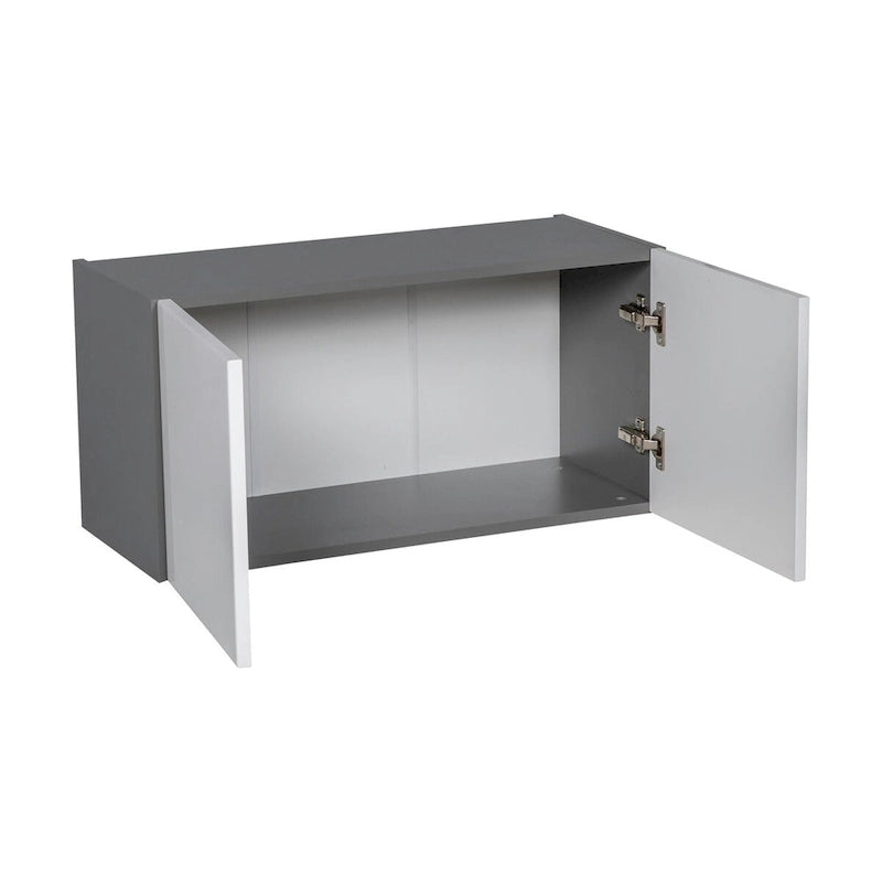 24 x 18 Wall Cabinet-Double Door-Grey - 24 x 18 x 12