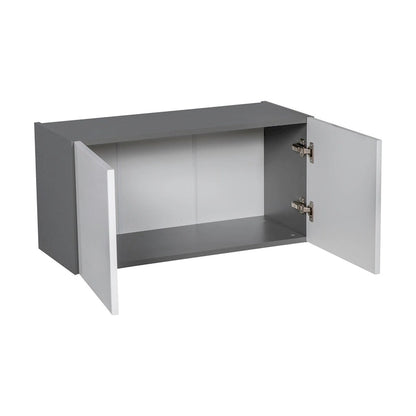 24 x 18 Wall Cabinet-Double Door-Grey - 24 x 18 x 12