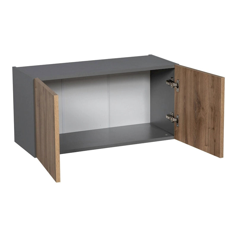 24 x 18 Wall Cabinet-Double Door-Grey - 24 x 18 x 12