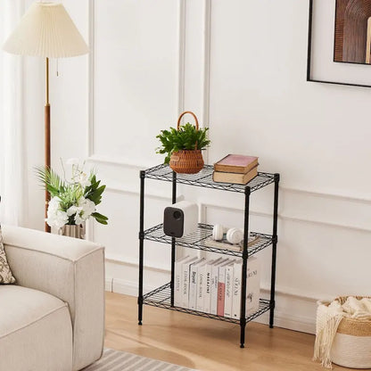 3-Tier Storage Shelving Unit, Adjustable Metal Wire Racks