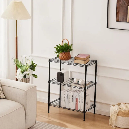3-Tier Storage Shelving Unit, Adjustable Metal Wire Racks