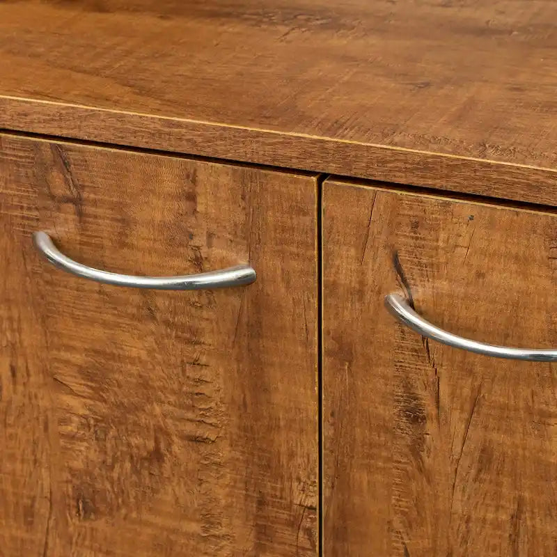 70.87 Tall Wardrobe& Kitchen Cabinet, with 6-Doors, 1-Open Shelves and 1-Drawer for bedroom