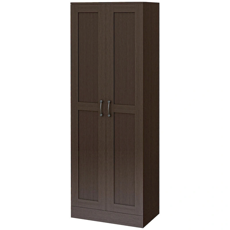69 Tall Storage Cabinet with Movable Storage Shelves, Modern Style Pantry Cupboard Cabinet with Soft Close Doors, Coffee