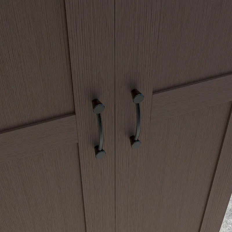 69 Tall Storage Cabinet with Movable Storage Shelves, Modern Style Pantry Cupboard Cabinet with Soft Close Doors, Coffee