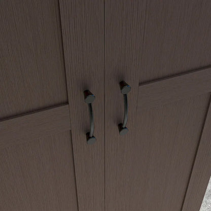 69 Tall Storage Cabinet with Movable Storage Shelves, Modern Style Pantry Cupboard Cabinet with Soft Close Doors, Coffee