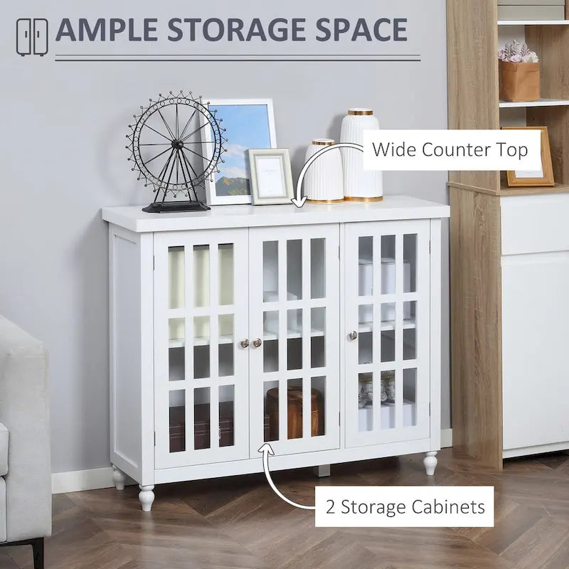 69 Tall Storage Cabinet with Movable Storage Shelves, Modern Style Pantry Cupboard Cabinet with Soft Close Doors, Coffee