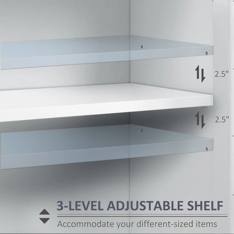 69 Tall Storage Cabinet with Movable Storage Shelves, Modern Style Pantry Cupboard Cabinet with Soft Close Doors, Coffee