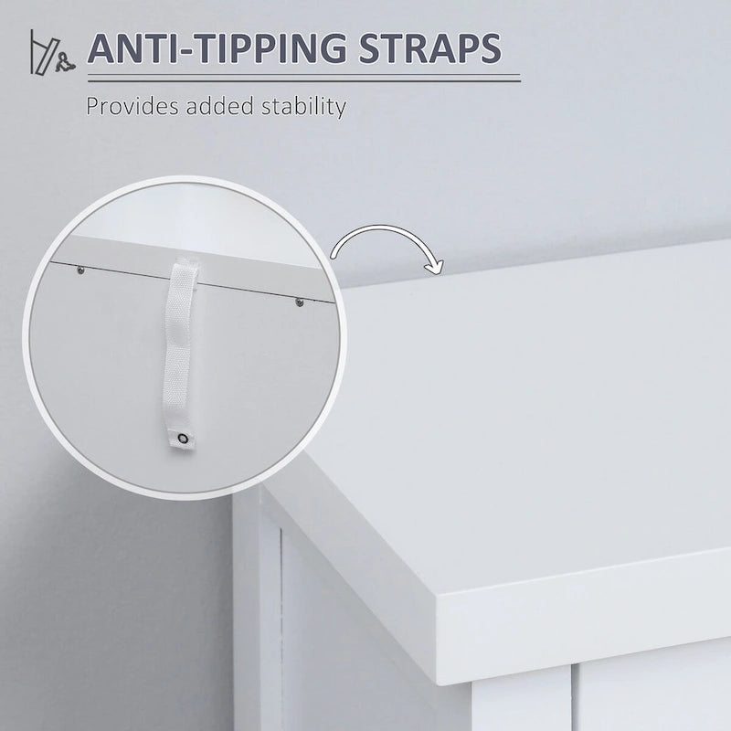 69 Tall Storage Cabinet with Movable Storage Shelves, Modern Style Pantry Cupboard Cabinet with Soft Close Doors, Coffee