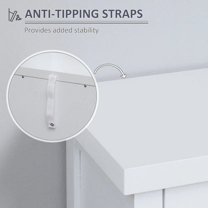 69 Tall Storage Cabinet with Movable Storage Shelves, Modern Style Pantry Cupboard Cabinet with Soft Close Doors, Coffee