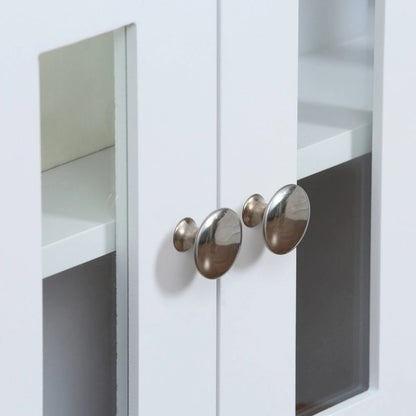 69 Tall Storage Cabinet with Movable Storage Shelves, Modern Style Pantry Cupboard Cabinet with Soft Close Doors, Coffee