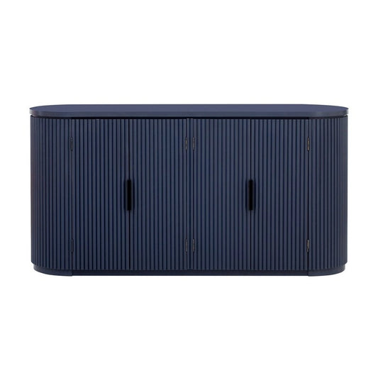 63W 4-Door Storage Cabinet with Metal Handles - N/A