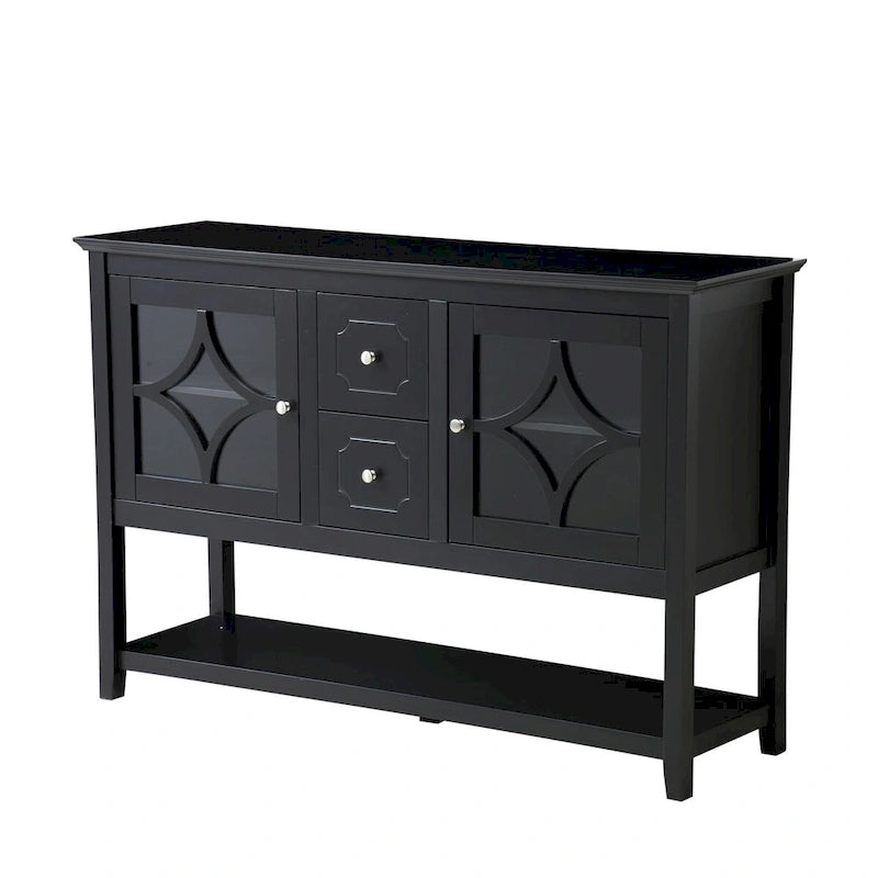 Sideboard Buffet Console Table with Adjustable Shelves and Drawers