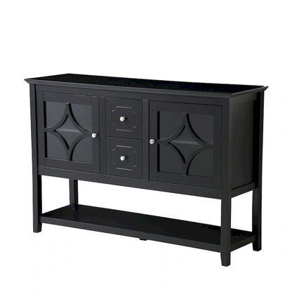 Sideboard Buffet Console Table with Adjustable Shelves and Drawers