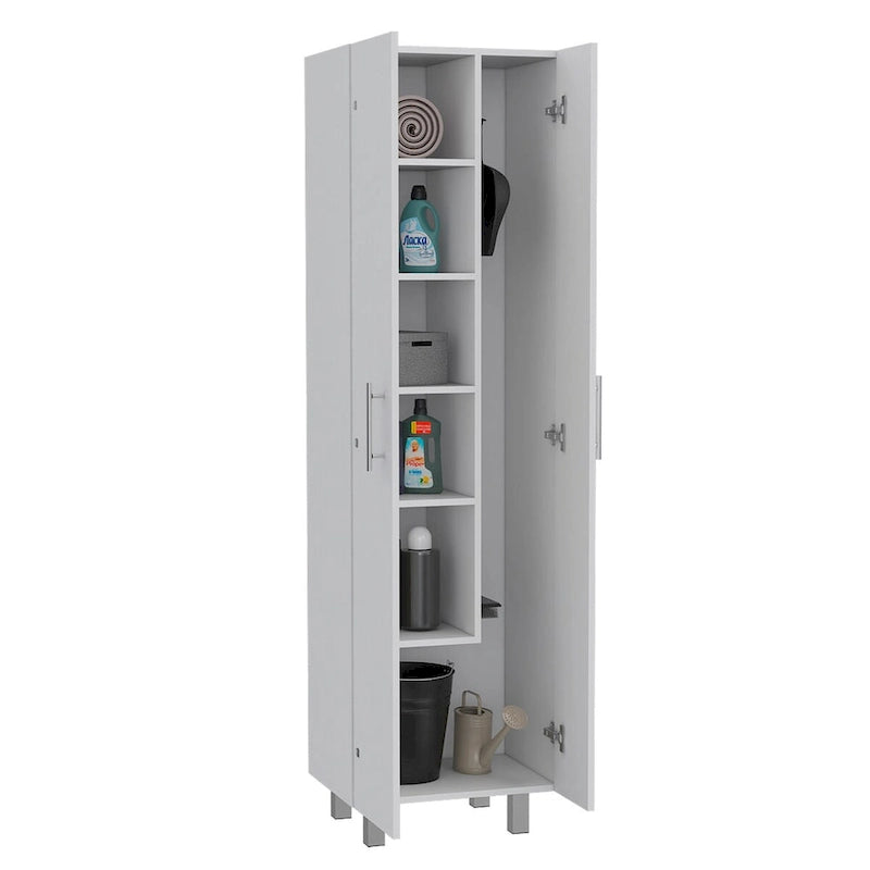 Cleaning Cabinet, Double Door Cabinet, Four Legs, Five Shelves