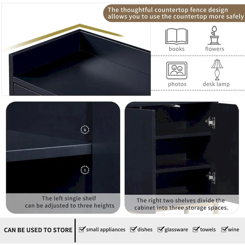 Modern Sideboard Buffet Cabinet with Large Storage Space - N/A