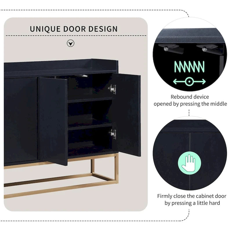 Modern Sideboard Buffet Cabinet with Large Storage Space - N/A