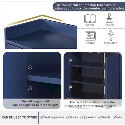 Modern Sideboard Buffet Cabinet with Large Storage Space - N/A