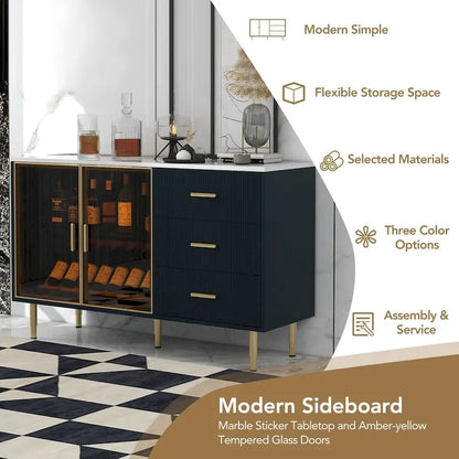 Modern Sideboard MDF Buffet Cabinet