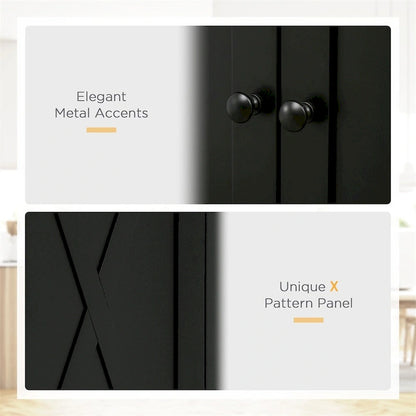 Freestanding 4 Door Kitchen Pantry Cabinet with 6-Tiers, 1 Drawer