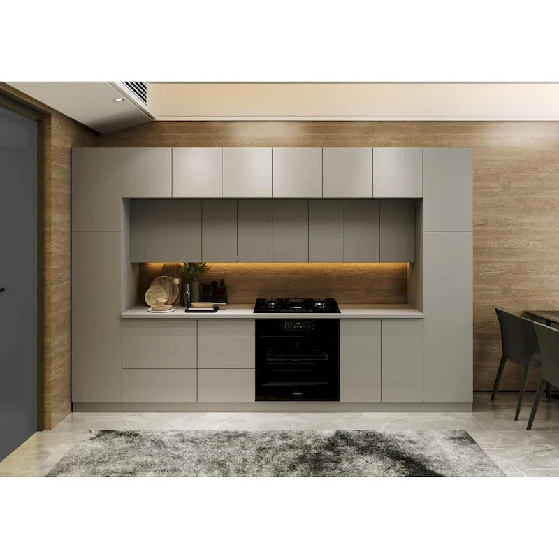 Kitchen Luxe Collection Gray & Black Color Base Size 12Ft Wide - 143x24