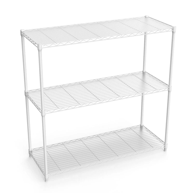 3 Tier Wire Shelving Unit, 1050 LBS NSF Height Adjustable Garage Storage Shelves, Heavy Duty Storage Wire Rack Metal Shelves